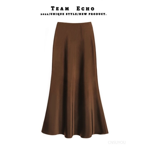 Slim satin acetic silky skirt