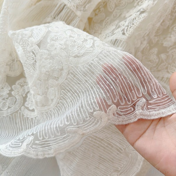 Lace embroidered skirt embroidered fluffy skirt