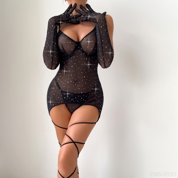 Gathering slim butt lifting women's dress