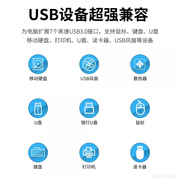 USB HUB3.0 Hub 10 Splitter Splitter