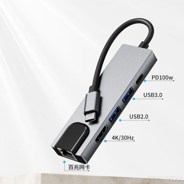 type-c dock with network card usb-c hub 3.05 in 1 dock